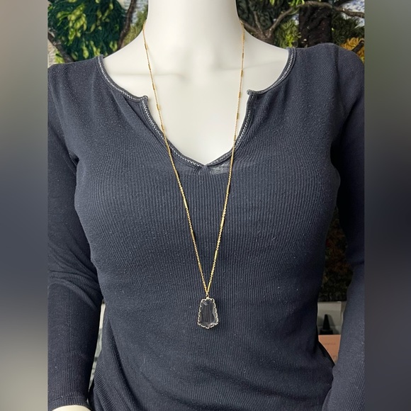 Boho Chic Classic Gold Necklace - Artsy Chic Long Pendant Necklace - Picture 16 of 17